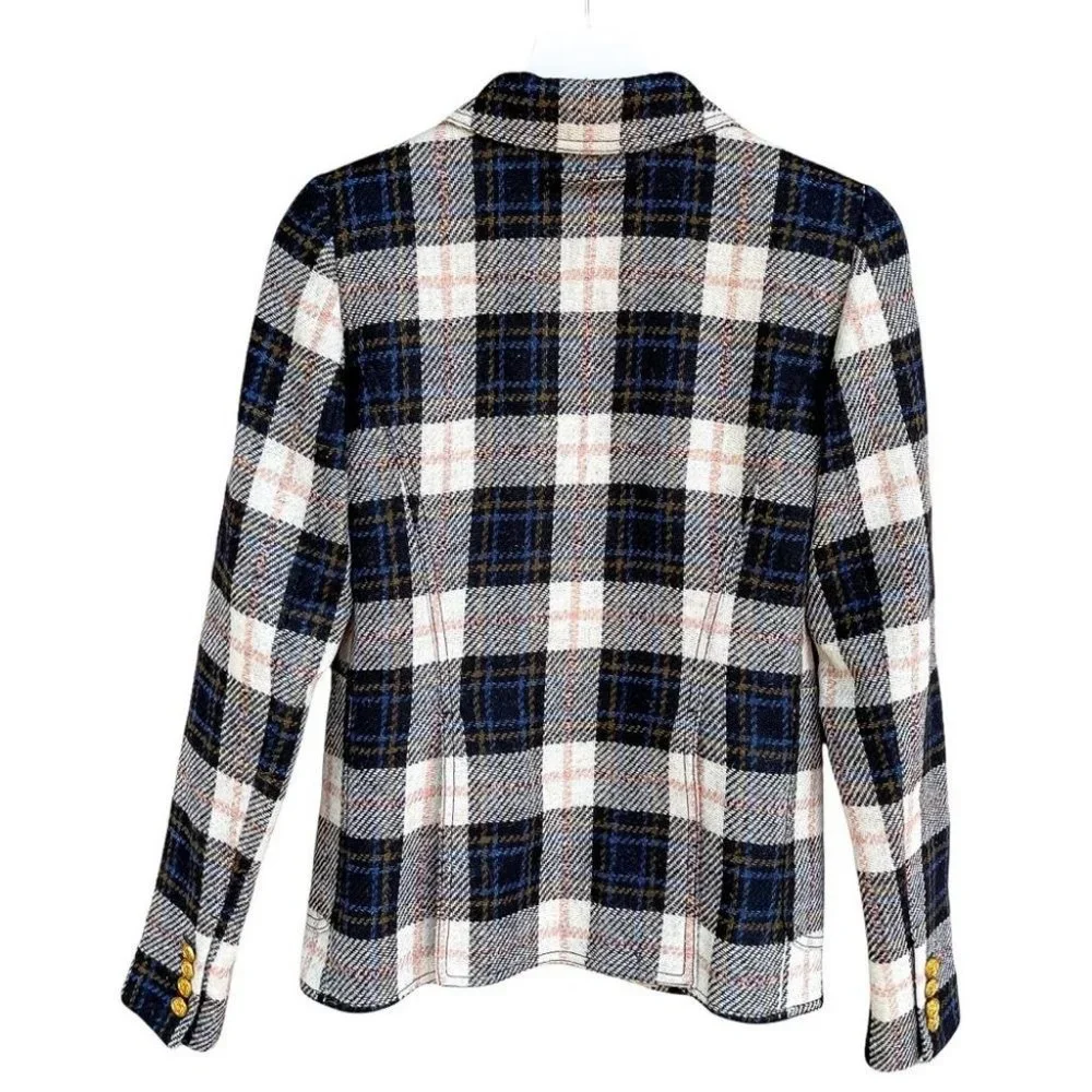 Smythe Patch Pocket Duchess Blazer in Black Ivory Plaid - Picture 8 of 12